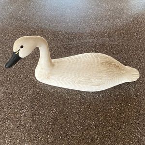 Carved wooden swan